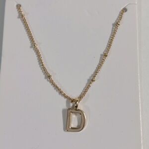 Gold Initial “D” Necklace